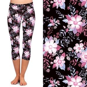 Beautiful Floral Capri leggings